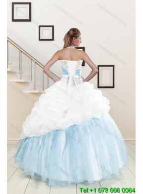 2015 Elegant Multi Color Dresses for Quince with Pick Ups and Beading