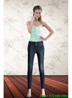 2015 Elegant Multi Color Sweetheart Quince Dresses with Beading and Ruffles