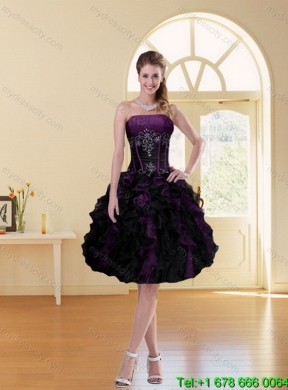 Detachable 2015 Strapless Multi Color Ruffled Quinceanera Skirts with Beading