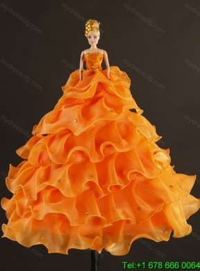 Detachable 2015 Yellow Quinceanera Skirts with Beading and Ruffles
