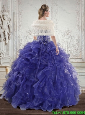 Detachable Beading and Ruffles Quinceanera Skirts in Purple