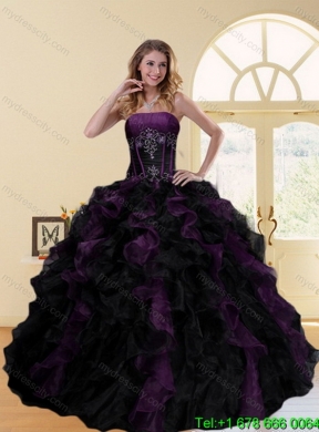Detachable Multi Color Strapless Quinceanera Skirts with Beading and Ruffles