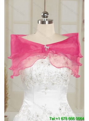 Elegant Hot Pink Quinceanera Dresses with Beading and Ruffles for 2015