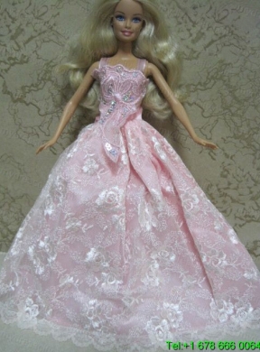 Embroidery Ball Gown Barbie Doll Dress