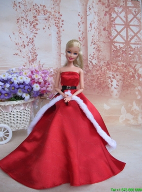 Elegant Party Dress For Noble Barbie With Belt