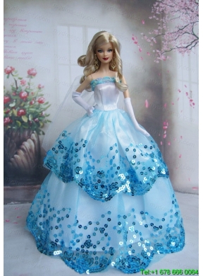 Pretty Sequin Over Skirt Made To Fit the Barbie Doll