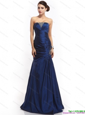 2015 The Super Hot Strapless Mermaid Prom Dress with Beading