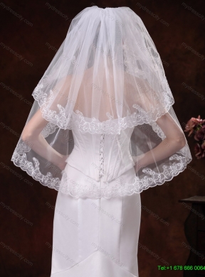 Two-tier With Embroidery Tulle Graceful Wedding Veil