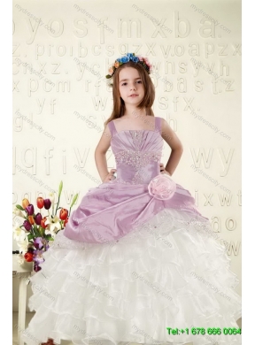 Elegant Ruffles Multi Color Quinceanera Dress and Pink Short Dama Dresses and 2015 Straps Ruffles Little Girl Dress