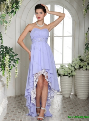 Strapless Ruffles Elegant Quinceanera Dress and Fashionable High Low Prom Dress and  Appliques and Ruffles Baby Bule Little Girl Pageant Dress