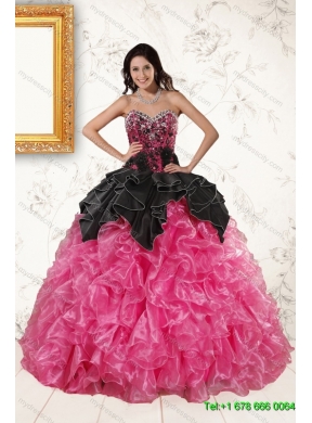 2015 Elegant Sweetheart Multi Color Quinceanera Gown and Ruching Short Prom Dresses and Multi Color Straps Little Girl Dress