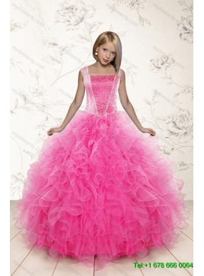 Beading and Ruffles Ball Gown Quinceanera Dress and Long Dama Dresses and  Beading and Ruffles Little Girl Dress