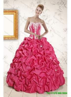 Pick Ups Ball Gown Quinceanera Dress and Strapless Ruching Short Prom Dresses and Appliques Little Girl Dress