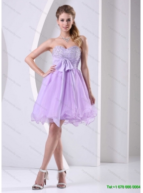 Popular Beading and Ruffles Quinceanera Dress and Bownot and Beading Short Dama Dresses and Pink Floor Length Little Girl Dress