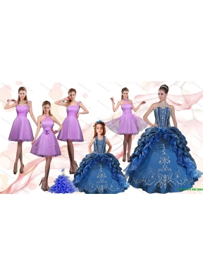 Ruffles and Beading Sweetheart Quinceanera Dress and Lilac Short Prom Dresses and Cute Halter Top Little Girl Dress