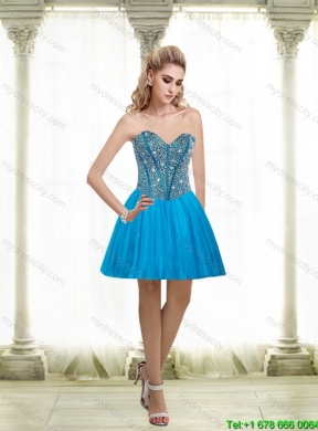 2015 Beautiful A Line Sweetheart Prom Dress with Beading