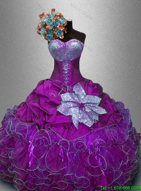New Style Sweetheart Quinceanera Gowns with Sequins