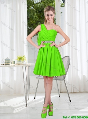 2016 Summer Luxurious A Line Short Beaded Dama Dresses