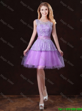 Discount V Neck Tulle Dama Dresses with Bowknot