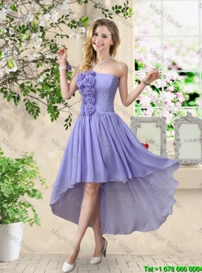 Elegant Hand Made Flowers Dama Dresses with Short Sleeves