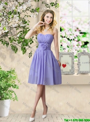 Elegant Hand Made Flowers Dama Dresses with Short Sleeves