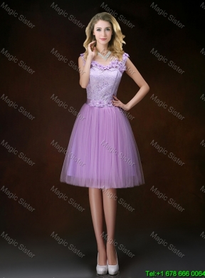 Luxurious Appliques and Bowknot Dama Dresses with Straps