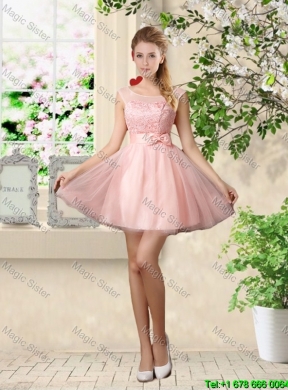 Popular A Line Pink Dama Dresses with Lace and Appliques