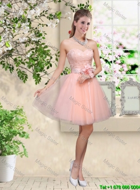 Popular Strapless Mini Length Bridesmaid Dresses with Appliques and Bowknot