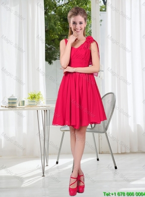 Romantic A Line Bowknot Dama Dresses in Chiffon