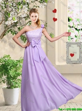 Popular Laced and Bowknot Dama Dresses with Empire