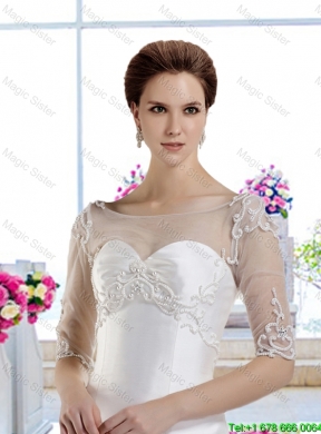 Discount A Line Court Train Wedding Dresses with Beading