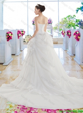 Gorgeous Sweetheart 2016 A Line Beaded Wedding Dresses