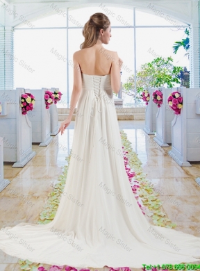 Latest Strapless Bridal Gowns with Hand Made Flowers