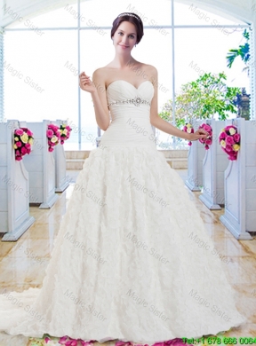 Best Selling Sweetheart Beaded Wedding Gowns for Garden