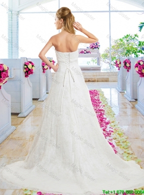 Informal A Line Laced Wedding Dresses with Lace Up