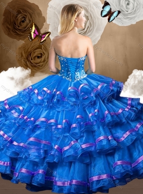 Fashionable Ball Gown Quinceanera Dresses with Beading and Ruffled Layers