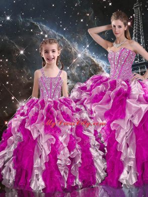 Floor Length Multi-color 15 Quinceanera Dress Sweetheart Sleeveless Lace Up