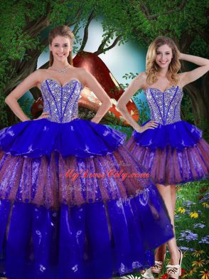 Floor Length Ball Gowns Sleeveless Multi-color Quinceanera Dresses Lace Up