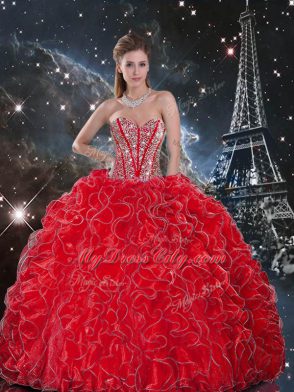 Floor Length Ball Gowns Sleeveless Wine Red Quinceanera Dresses Lace Up