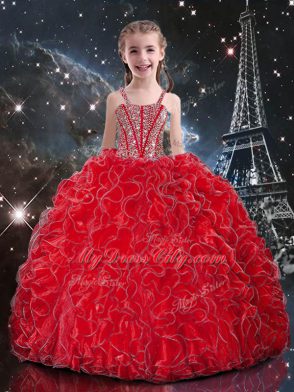Floor Length Ball Gowns Sleeveless Wine Red Quinceanera Dresses Lace Up