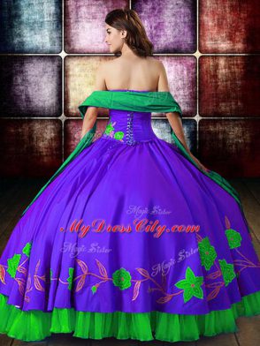 Multi-color Sleeveless Satin Lace Up Vestidos de Quinceanera for Military Ball and Sweet 16 and Quinceanera