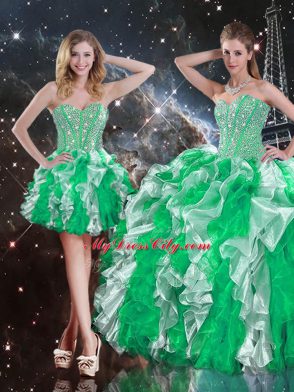 Delicate Sweetheart Sleeveless Lace Up Quinceanera Dress Multi-color Organza