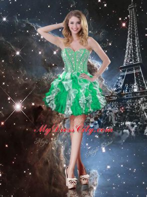 Delicate Sweetheart Sleeveless Lace Up Quinceanera Dress Multi-color Organza