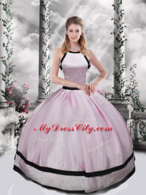 Classical Taffeta Sleeveless Floor Length Vestidos de Quinceanera and Ruching