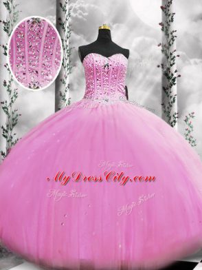 Fitting Floor Length Ball Gowns Sleeveless Lilac Quinceanera Dresses Lace Up