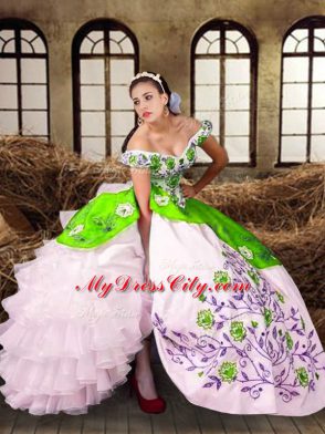 Multi-color Sleeveless Taffeta Lace Up Quince Ball Gowns for Military Ball and Sweet 16 and Quinceanera