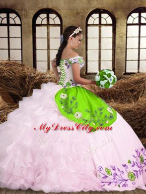 Multi-color Sleeveless Taffeta Lace Up Quince Ball Gowns for Military Ball and Sweet 16 and Quinceanera