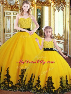 Glamorous Organza Sleeveless Floor Length Quinceanera Dresses and Beading and Appliques