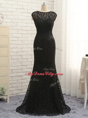 Delicate Black Mother Dresses Lace Sleeveless Lace and Appliques