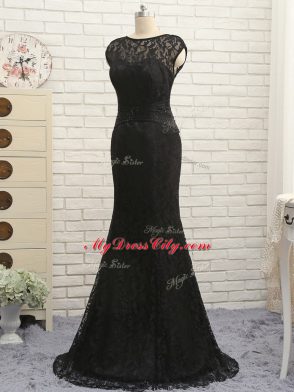 Delicate Black Mother Dresses Lace Sleeveless Lace and Appliques